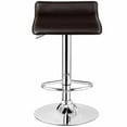 thumbnail image 4 of Resenkos Set of 2 PU Leather Bar Stools Dining Chairs with Adjustable Counter Height Footrest, Brown, 4 of 6