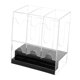 thumbnail image 4 of Estuche acrílico para dispensador de paquetes de refuerzo, almacenamiento premium, antideslizante, transparente Base negra, 4 of 7