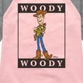 thumbnail image 3 of Toy Story 4 - Type Block Woody - Toddler & Youth Girls Raglan Graphic T-Shirt, 3 of 5
