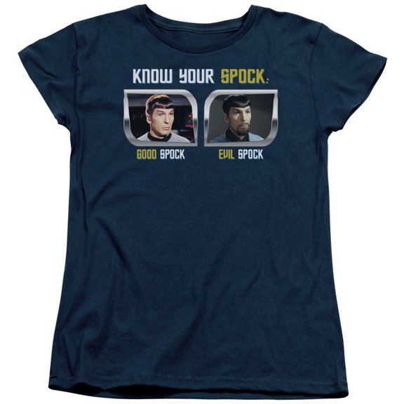 St Original Know Your Spock Women's T-Shirt Navy