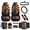 Deer USA Flag, variant on Jeiento Highland Cow Car Seat Cover Set with Steering Wheel Cover Seat Belt Pads Center Console Pad Trash Bin Phone Holder Rearview Mirror Cover Flower Cup Holder Key Chain, 12 PCS