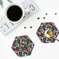 thumbnail image 4 of Lsque Mario Pattern 4" Drink Coasters Set of 4, PVC Leather Absorbent Coasters, Table Coaster Set Decorative Coffee Cup Coasters Housewarming Gift, 4 of 7