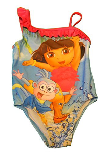 Details about   NWT Toddler Girls Dora Explorer Bathing Suit Orange 2 Piece Splash Nickelodeon 