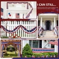 thumbnail image 6 of 4th of July Patriotic Fabric Bunting Swag,19.7X299inch Red White Blue Star Print Flag Ribbon, Independence Day Memorial Day Door Mantel Decor, 6 of 7