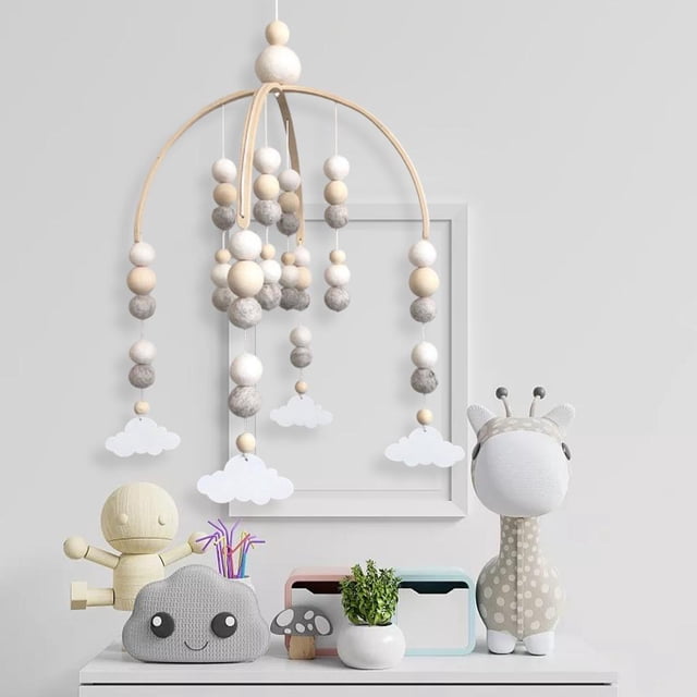 Cuna de bebé móvil de adorno cuna juguetes colgantes para accesorios de fotografía decoración perfecl Timbre del viento