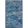 thumbnail image 2 of Contemporary Home Living 2.25' x 3.25' Diamond Rectangular Area Throw Rug - Navy Blue and Teal Blue, 2 of 7