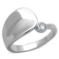 thumbnail image 1 of Bague en Laiton Rhodié avec AAA Grade CZ&44; Clair - Taille 10, 1 of 1