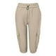 thumbnail image 3 of WILLBEST Pantalones Casuales para Mujer, Cintura Elástica, Bolsillos, Color Liso, para el Trabajo Diario. Grande, 3 of 4