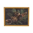 thumbnail image 1 of Holiday Time 11.75" Christmas Pinecone Print Framed Hanging Decor, Brown, 1 of 6