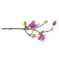thumbnail image 3 of Ramo de flores de simulación de rama de flor artificial de 3 cabezas con hojas Decoración floral de oficina en casa, púrpura Eigraketly HA7281-01B, 3 of 6