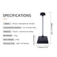 thumbnail image 4 of Soporte Para Auriculares Soporte Para Auriculares Con Soporte Para Teléfono Y Caja De Almacenamiento Soporte Para Pantalla De Auriculares Compatible Con Airpods Max Yuarrent HA035269-00, 4 of 6