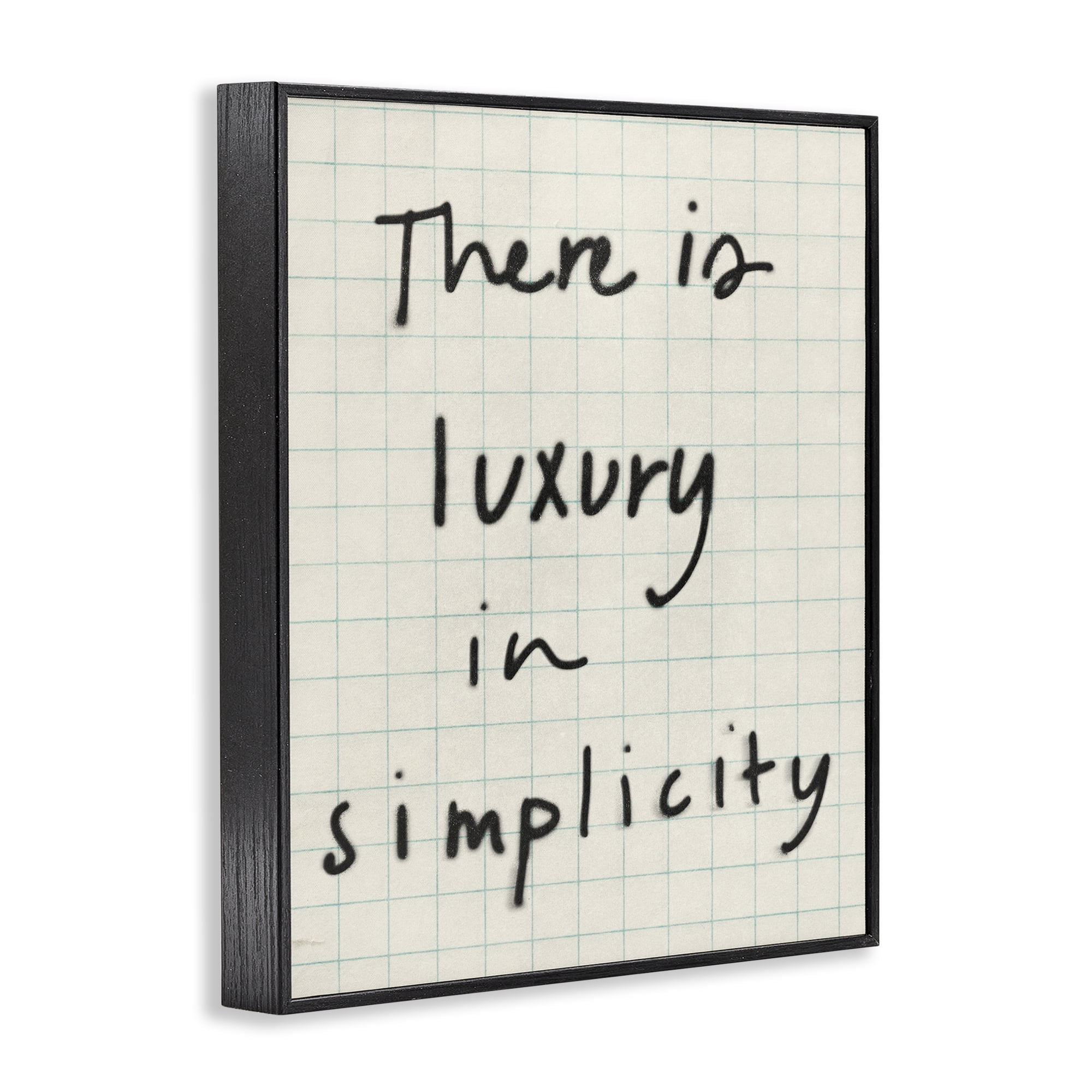 Stupell Industries Luxury In Simplicity Scrawl Black Framed Giclee Art, design by Victoria Barnes