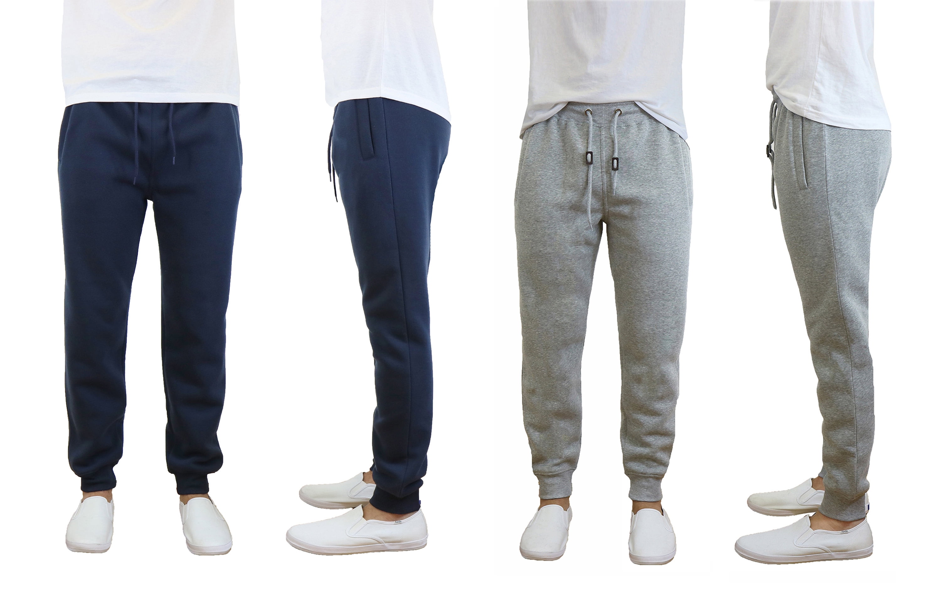 2 Pack Mens Fleece Jogger Pants - Walmart Business Supplies