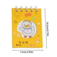 thumbnail image 3 of FeiraDeVaidade Cartoon Animal Portable Coil Notebook 75 Sheets Loose-Leaf Girl Small Pocket Diaries Notepad Message Card, 3 of 6