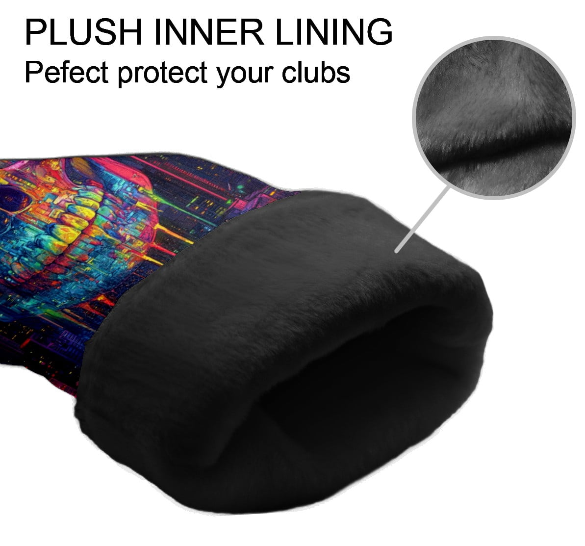 Golf Club Covers PU Leather Waterproof Head Covers for Fairway Woods Hybrids Cartoon Skull Unisex Fits Most Brands