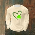 thumbnail image 5 of Amzcrzy - Sudadera Para Hombre, Estilo Informal, Holgada, Elástica, Para Fitness, Para El Hogar, Con Estampado Del Día De San Patricio, Manga Larga, Cuello Redondo, Color Caqui, 5Xl, 5 of 5