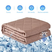 EVOLIVE Elastane Diamond Quilted All Season Light Weight Single Reversible Cooling Quilt/Comforter (Taupe, Full/Queen)