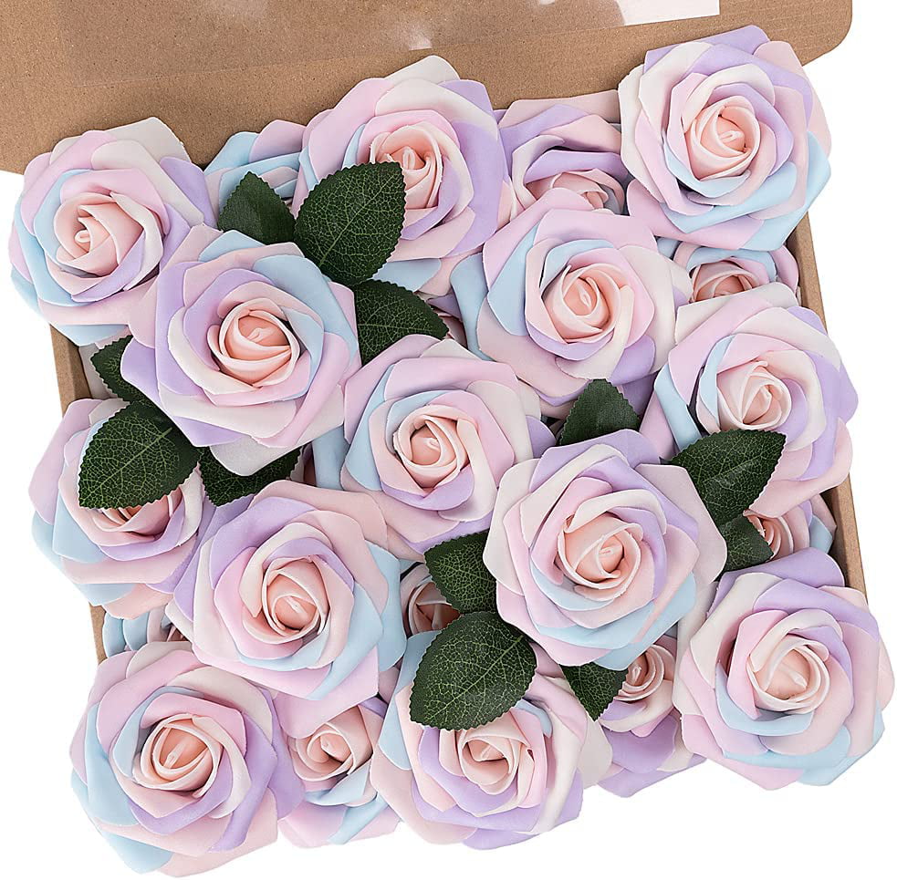 Artificial Roses Silk Flower Arrangement Bouquet For Party Bridal Wedding Decor 