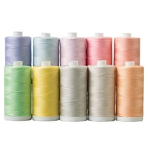 Connecting Threads Rainbow Cotton Quilting Thread Spool Set (Set of 10, Fairy Tale)