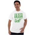 thumbnail image 4 of St Patricks Day I'm With Irish Plus Size Crewneck Graphic Tee Shirt Brisco Brands 2X, 4 of 5