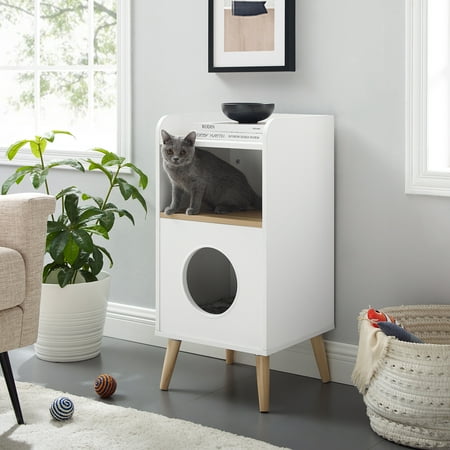 UPC: 0850018680677 | Sam s Pets Becky 32 inches White Cat Tree Bookshelf