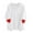 White, variant on Yxbdin Womens Plus Size Hoodies Lightweight Heart Print Sweatshirts Long Sleeve Tops Comfort Loose Fit Fall Clothes with Kangaroo Pocket