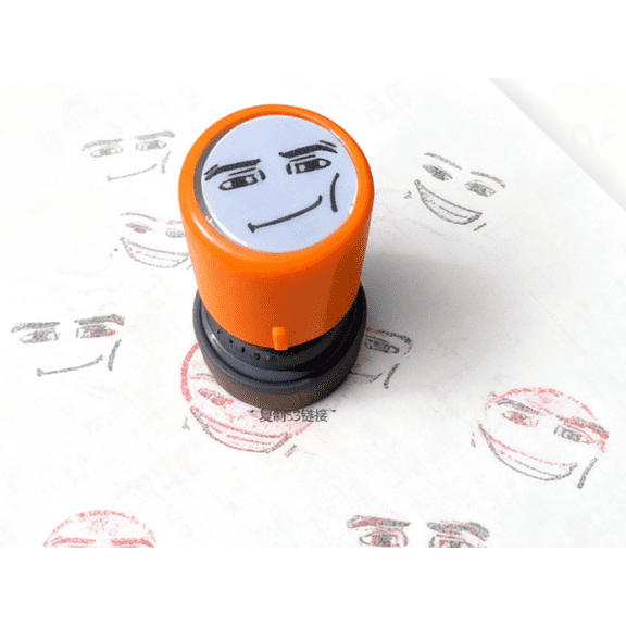 Funny Face Stamps, Cartoon Self-Inking Pre Filled Stamps, Suitable for Classroom Rewards, Homework Grading, Diaries, Scrapbooks, Student Evaluations, Novelty Humor Gifts