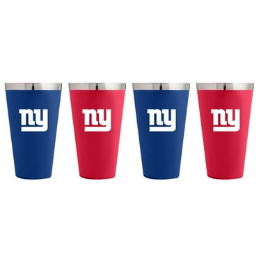 New York Giants 4-Pack Matte Color Stainless Steel Pint Glass Set