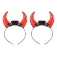 thumbnail image 1 of 2pcs LED Devil Horn Headband Light Up, Red Halloween Party Costume Accessories - DSWZZ41, 1 of 2