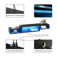 thumbnail image 2 of 59" Floating TV Stand with LED Lights & Power Outlet for 60 inch TV, Wall Mounted Media Console Entertainment Center, Black, 2 of 8