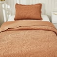 thumbnail image 6 of MarCielo  3 Piece Cotton Oversized Bedspread Quilt Set Tmonica Royal Orange - Twin, 6 of 6