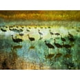 thumbnail image 2 of Vest, Chris 14x12 White Modern Wood Framed Museum Art Print Titled - Cranes in Mist I, 2 of 4