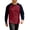 Red, variant on Men's Casual Long Sleeve T-Shirt, Color Block Raglan Sleeves, Lightweight Relaxed Fit Layering Top, S-3XL