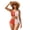 Canadian Flag Maple Leaf Pattern, variant on Women's Fiery Flame Print High Waisted Bikini Set Halter Cross Back 2 Piece Swimsuit with Drawstring Sides for Summer Beach Pool Vacation