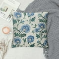 thumbnail image 2 of COMIO Blue Floral Block Print Pillow Covers Light Blue Green Chinoiserie Flowers Birds Monsoon Decorative Pillows Outdoor Farmhouse Cushion Case Pillowcase for Sofa Bed Room Decor, 2 of 5