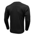 thumbnail image 5 of VSSSJ Men's Henley Shirts Slim Fit Long Sleeve Casual Solid Ribbed Tops Crew Neck Basic Workout Pullover T-Shirts Black XXL, 5 of 5