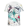 thumbnail image 4 of Birdeem Chandail Décontracté pour Hommes Col en V Imprimé Manches Courtes T-Shirt Blouse, 4 of 4
