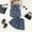 Blue, variant on Girl's Denim 2 Piece Outfit Denim Sleeveless Button Down Vest with Pleated Skirt Girls Jean Sets 2-3 Years