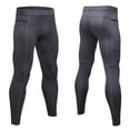thumbnail image 6 of Fewfanhot Men's Compression Pants with Side Pocket, Stretchy Athletic Tights, Contrast Stitch Workout Bottoms for Gym & Outdoor Sports, Multi-Color, 6 of 8