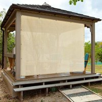 Alion Home Banha Beige Sun Shade Privacy Panel with Grommets on 4 Sides for Patio, Awning, Window, Pergola or Gazebo 10' x 12'
