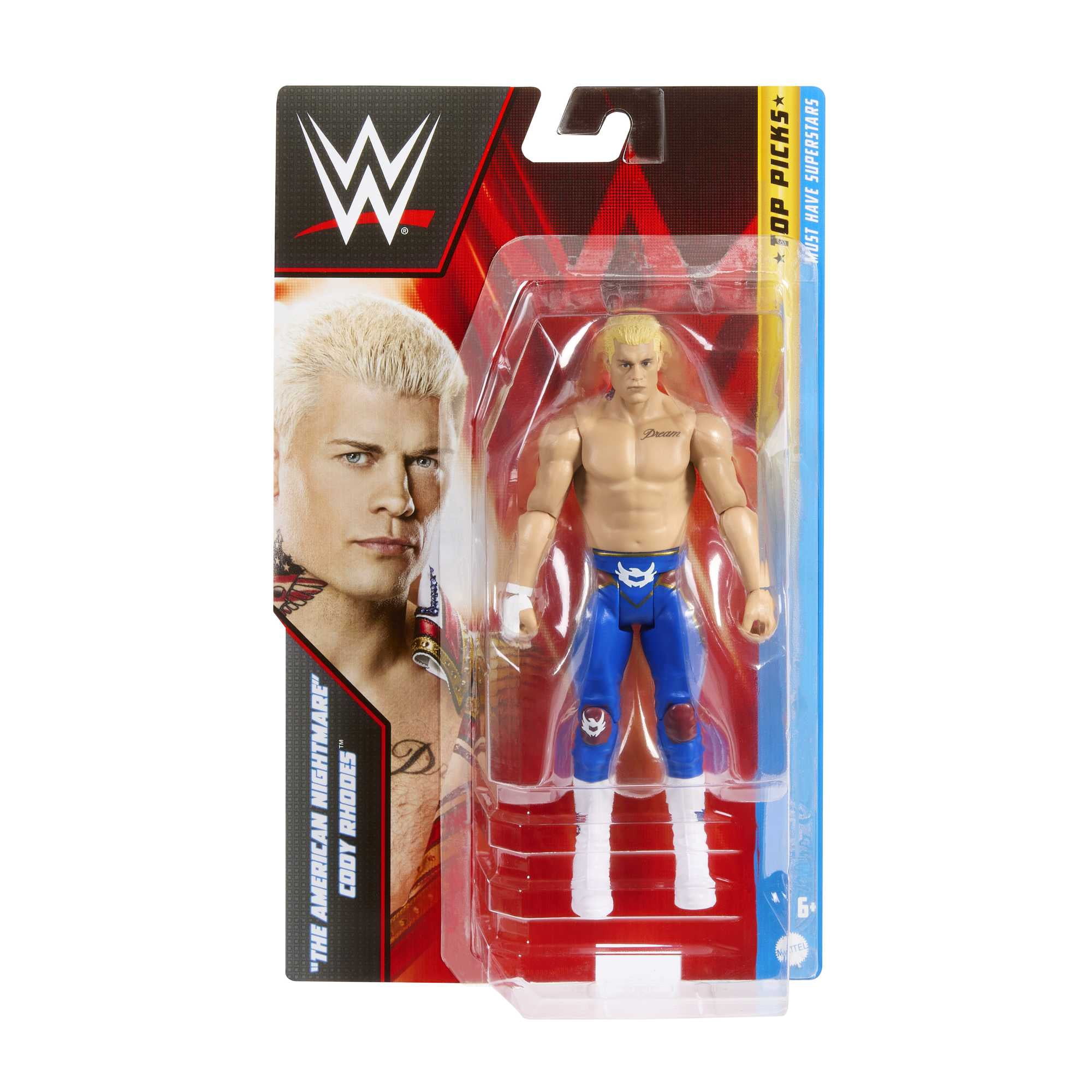WWE Top Picks Cody Rhodes Action Figure, Posable Collectible with Life-Like Detail (6-inch)