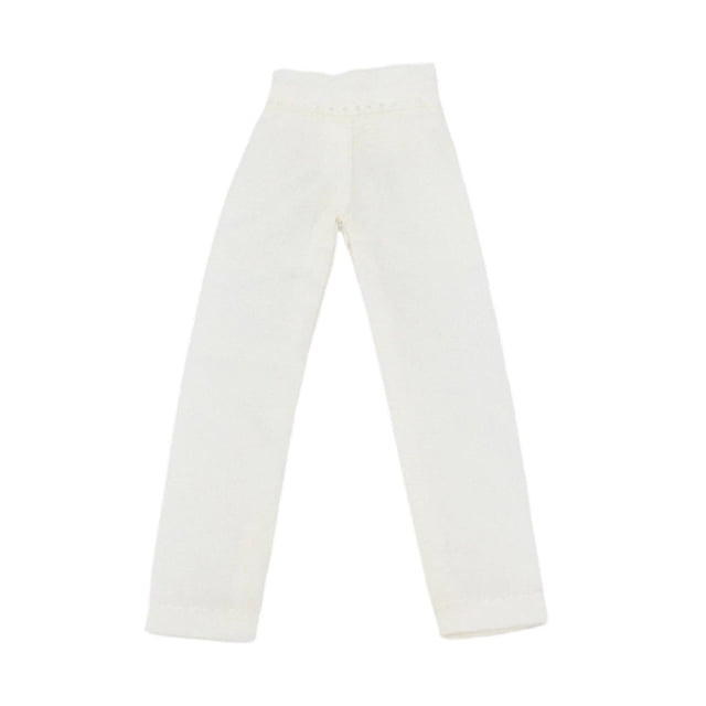 Fiocias Miniature Dolls Pants Collector Straight Leg Trousers Action Figure Clothing Female Figure Accessory Soft Cloth Suitable for Collector Display Model Customization Home Collection White