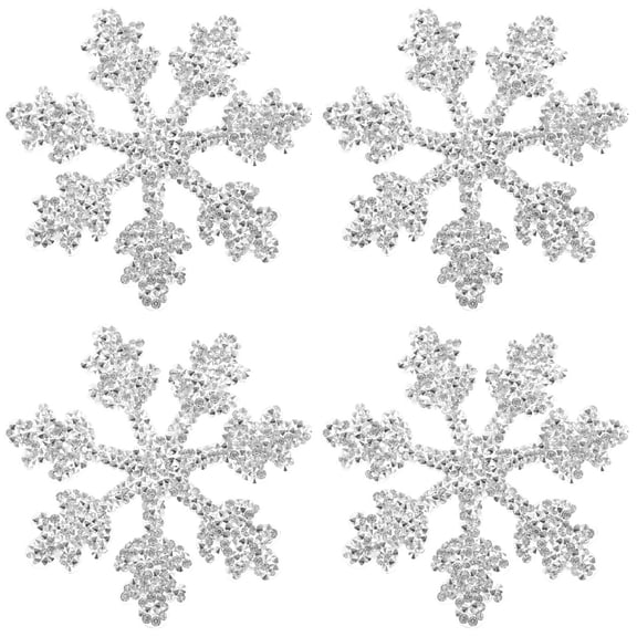 Raindrops 4pcs Snowflake Pattern Clothes Patch Compact Iron On Patch Snowflake  Shaped Coat Patch