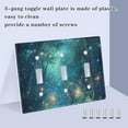 thumbnail image 3 of Yayeee Toggle Light Switch Wall Plate 3-Gang 6.37"x4.48" Decorative Outlet Cover, Magical Forest Glowing Lights, 3 of 7