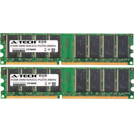 - 1GB Kit 2x 512MB Modules PC2100 266MHz NON-ECC DDR DIMM Desktop 184-pin Memory Ram