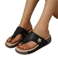 thumbnail image 5 of Willtoo Women Wedge Sandals Platforms Open Toe Chunky Heels Hollow Slippers Slip on Vintage Wide Width Non-Slip Summer Dressy Solid Color Fashion Walking Comfort Beach Outdoor Shoes, 5 of 5