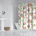 thumbnail image 2 of Pioneer Flower Floral Print Pattern Shower Curtain 84"x72", Bathroom Decorative Shower Curtain Set with 12 Hooks, Waterproof Washable, 2 of 6