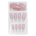 thumbnail image 1 of 24 Uds. De uñas postizas con purpurina brillante para mujeres y niñas, exquisita herramienta de manicura con punta de uña falsa a la moda, 1 of 8