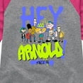 thumbnail image 3 of Hey Arnold! - Arnold Spray Paint 96 - Toddler And Youth Girls Raglan Graphic T-Shirt, 3 of 5