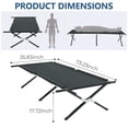 thumbnail image 5 of Sweetcrispy Collapsible Camping Cot for Adults, 73" x 36" Portable Folding Sleeping Cot, Black, 5 of 5